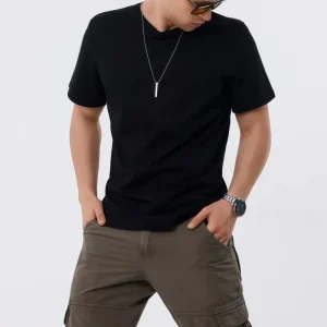 Men's short sleeve tee basic style Gym t-shirt man moisture-wicking and sweat-absorbin suitable for sports and running unisex